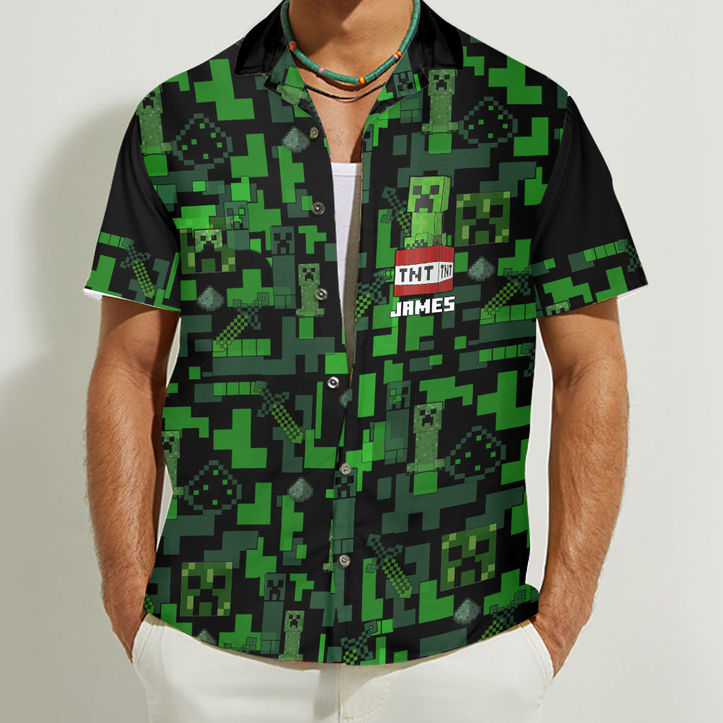 Adventure Is An Attitude - Personalized Block World Hawaiian Shirt