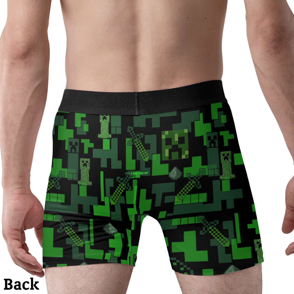 Digging Your Style - Personalized Block World Men Boxer Briefs