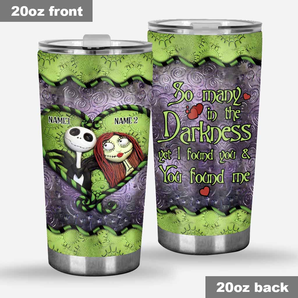 We're Simply Meant To Be - Personalized Nightmare Tumbler With 3D Pattern Print
