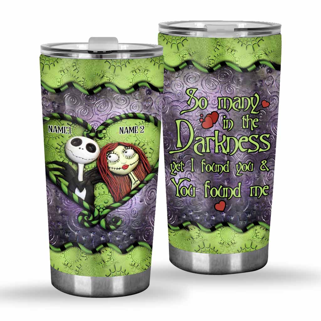 We're Simply Meant To Be - Personalized Nightmare Tumbler With 3D Pattern Print