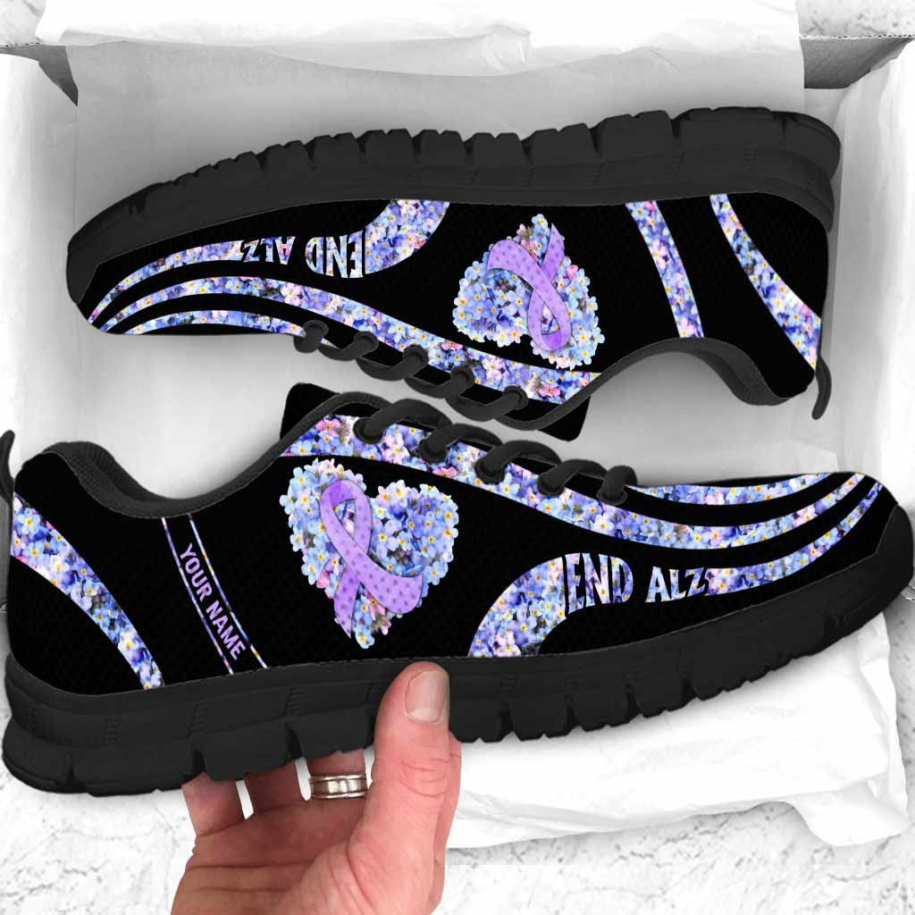 End Alz - Alzheimer Awareness Personalized Sneakers
