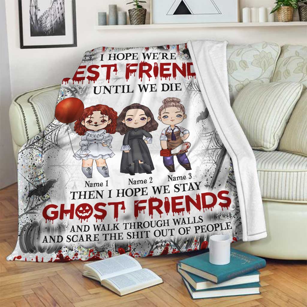 Ghost Sisters - Personalized Halloween Bestie Blanket