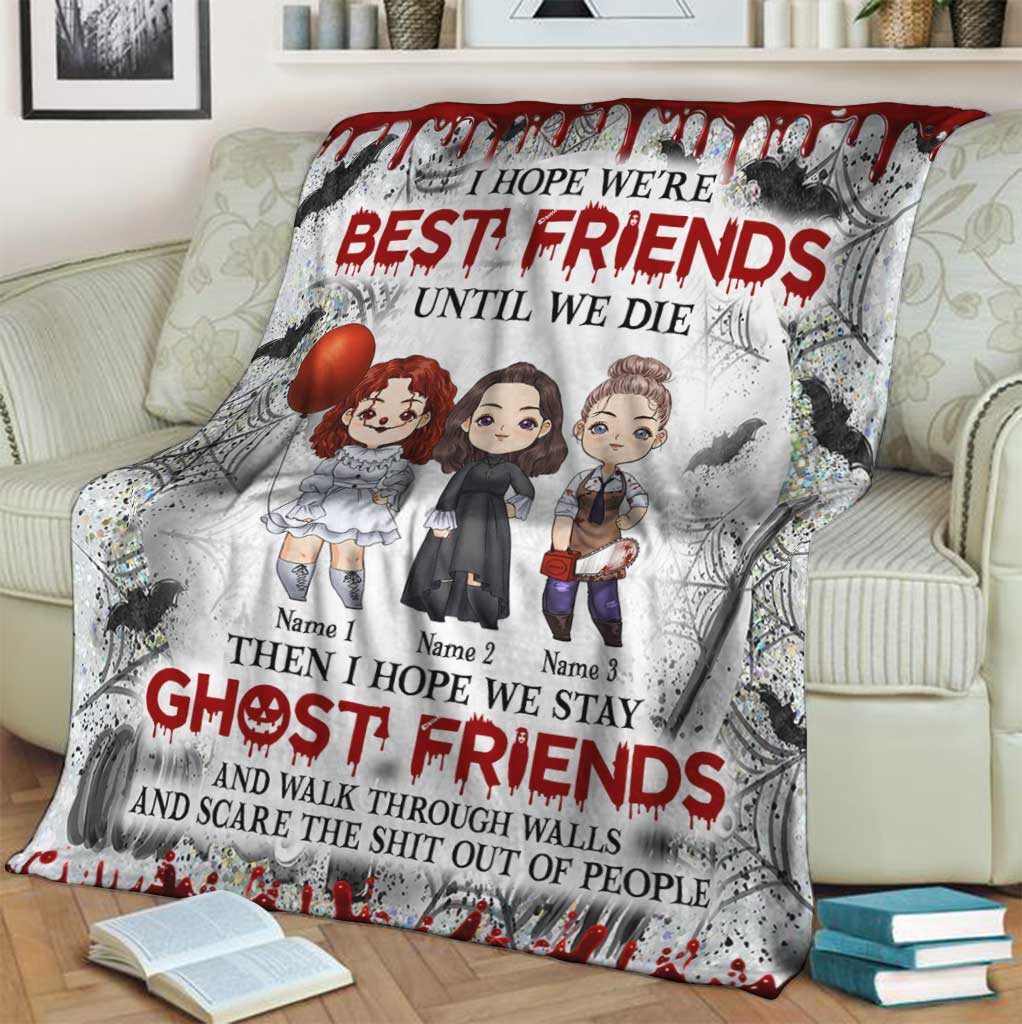 Ghost Sisters - Personalized Halloween Bestie Blanket