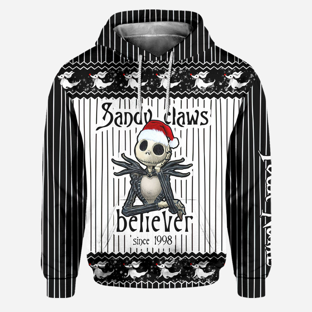 Sandy Claws Believer - Personalized Christmas Nightmare Hoodie and Leggings