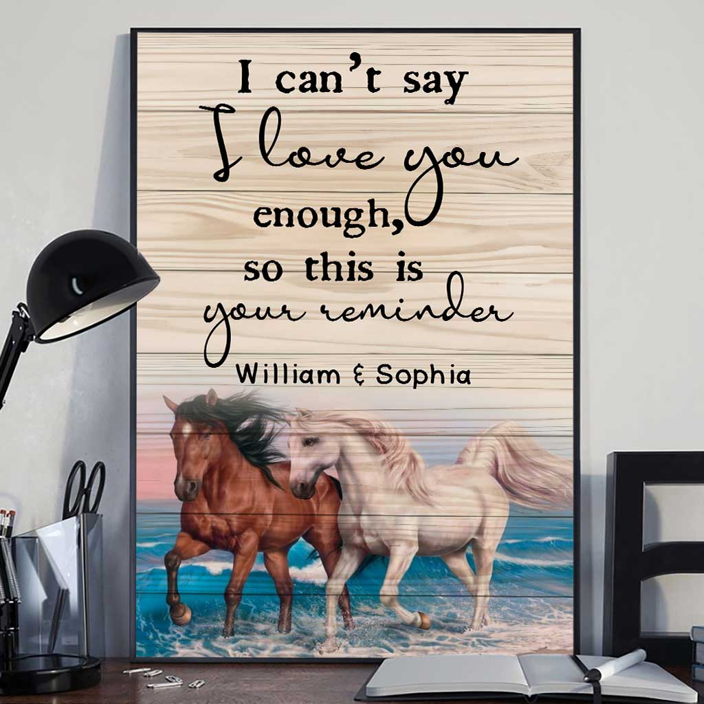 I Can't Say - Personalized Couple Horse Canvas And Poster