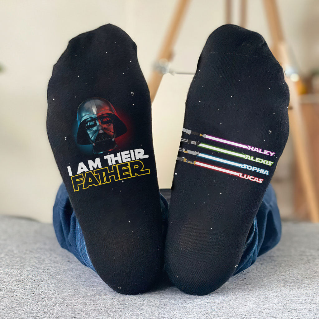I'm Their Father - Personalized Father's Day The Force Socks