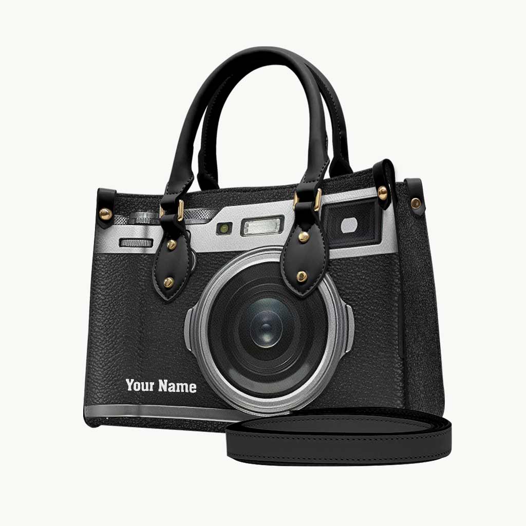 Photography Retro Style Camera - Personalized Photography Leather Handbag