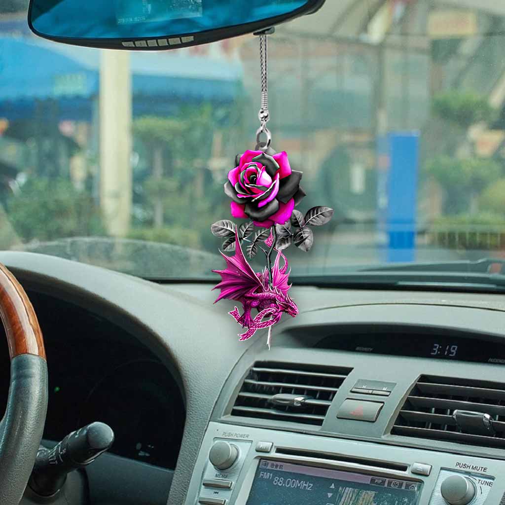 Pink Warrior - Breast Cancer Awareness Two-Sided Car Ornament