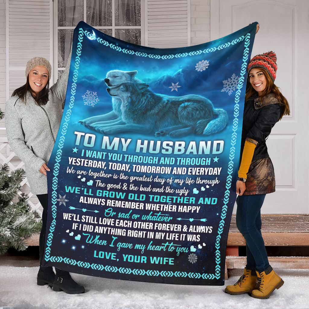 To My Husband - Husband And Wife Blanket 082021