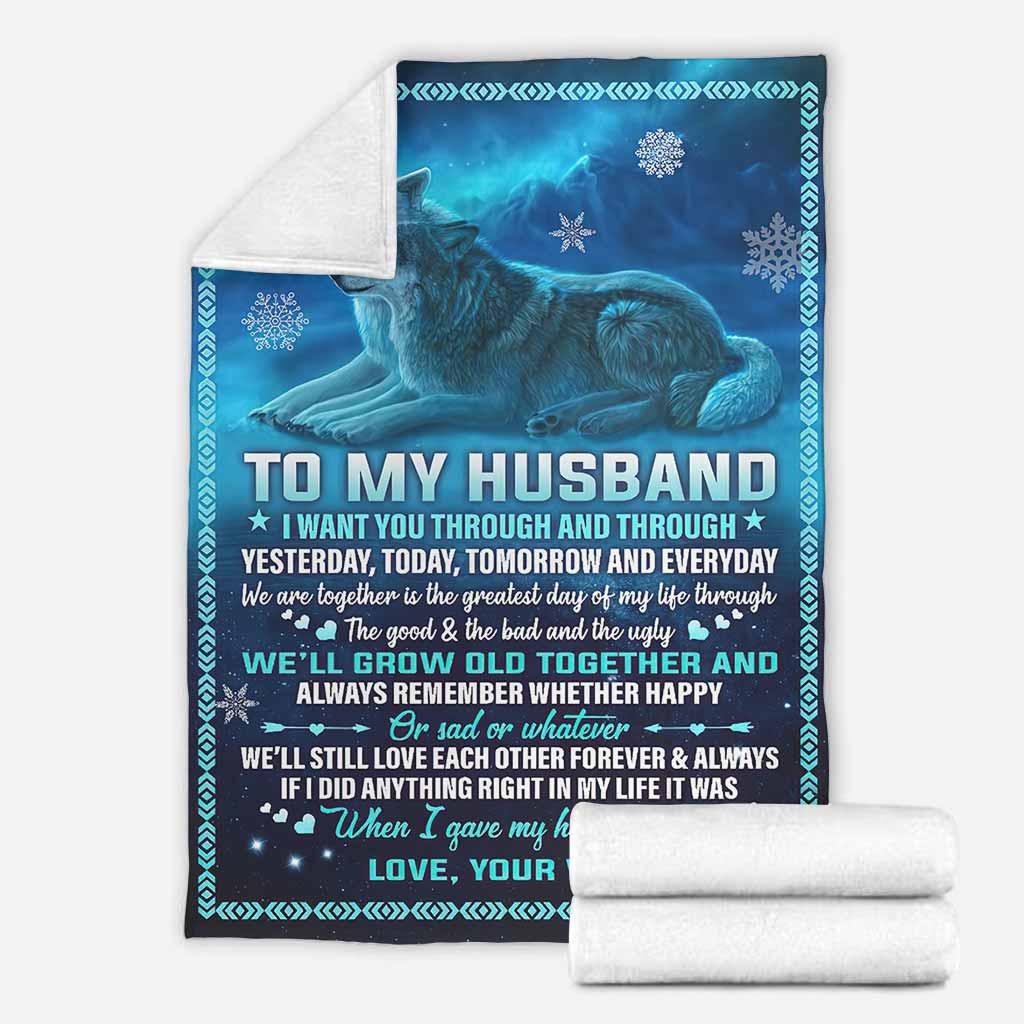 To My Husband - Husband And Wife Blanket 082021