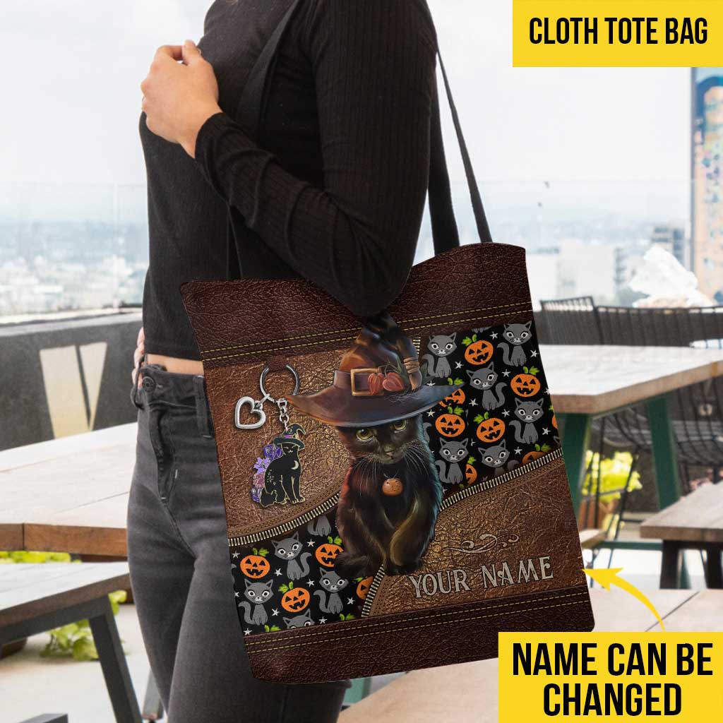 Black Cat Personalized Tote Bag