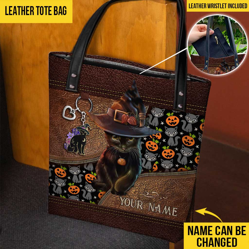 Black Cat Personalized Tote Bag