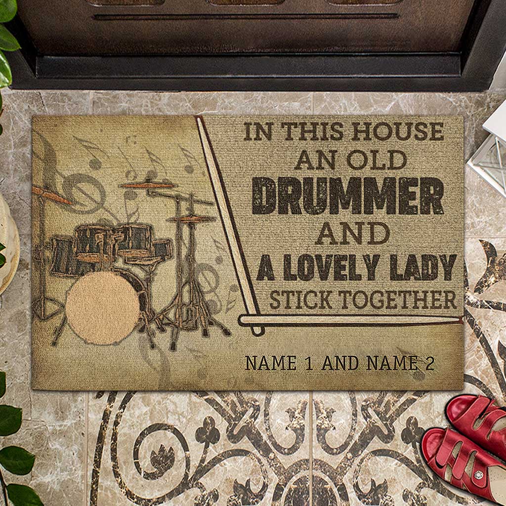 In This House - Drummer Personalized Doormat 082021