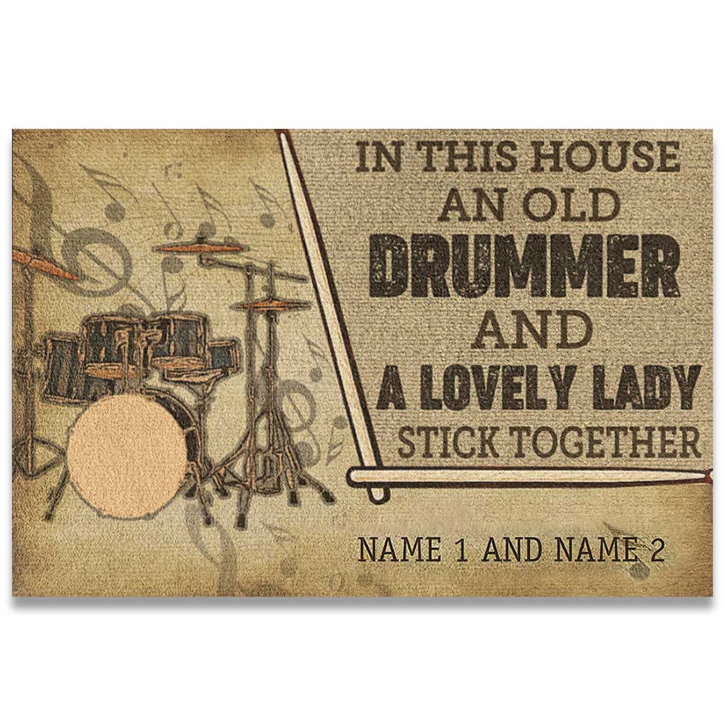 In This House - Drummer Personalized Doormat 082021
