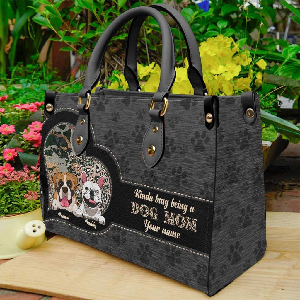 Dog Mom - Personalized Leather Handbag