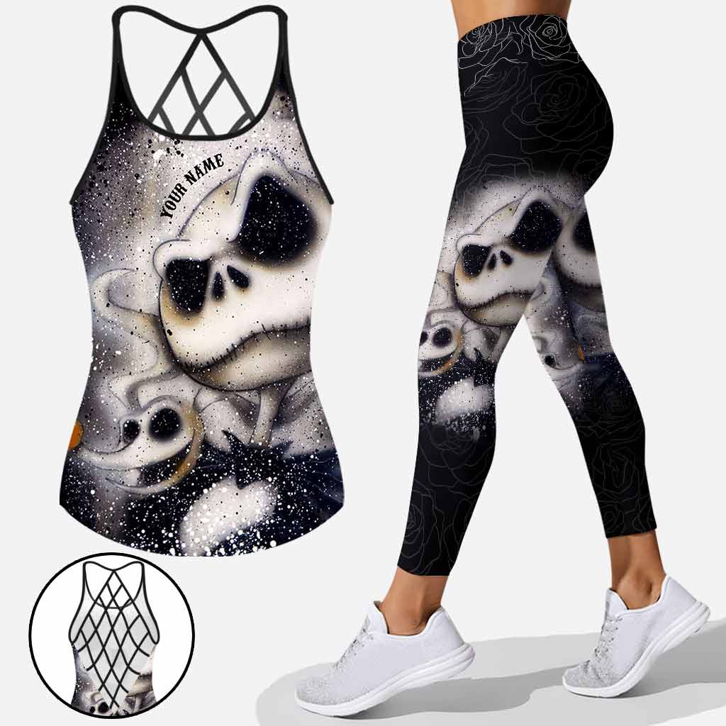 Hello Darkness My Old Friend Nightmare - Personalized Cross Tank Top and Leggings