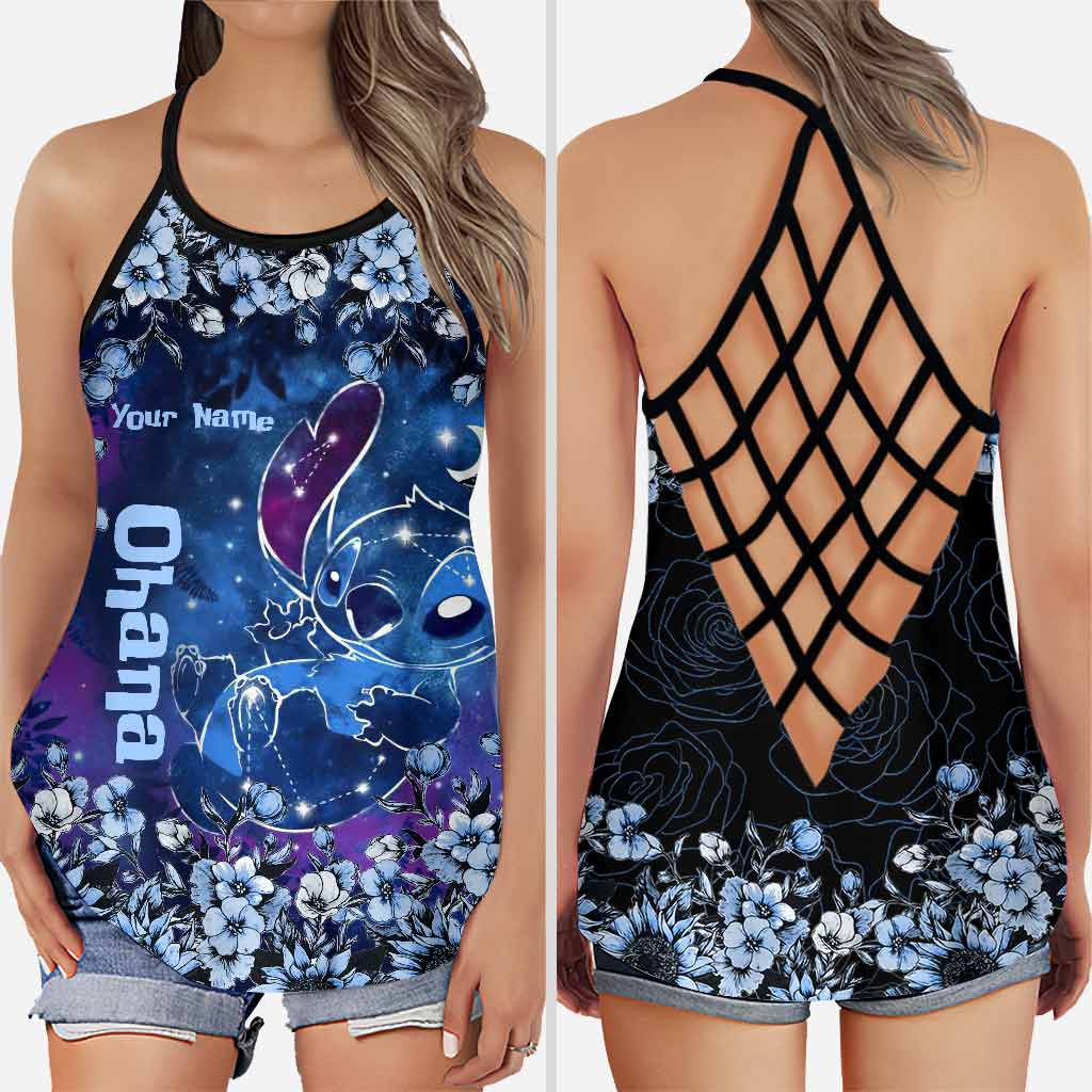 Ohana - Personalized Cross Tank Top and Leggings