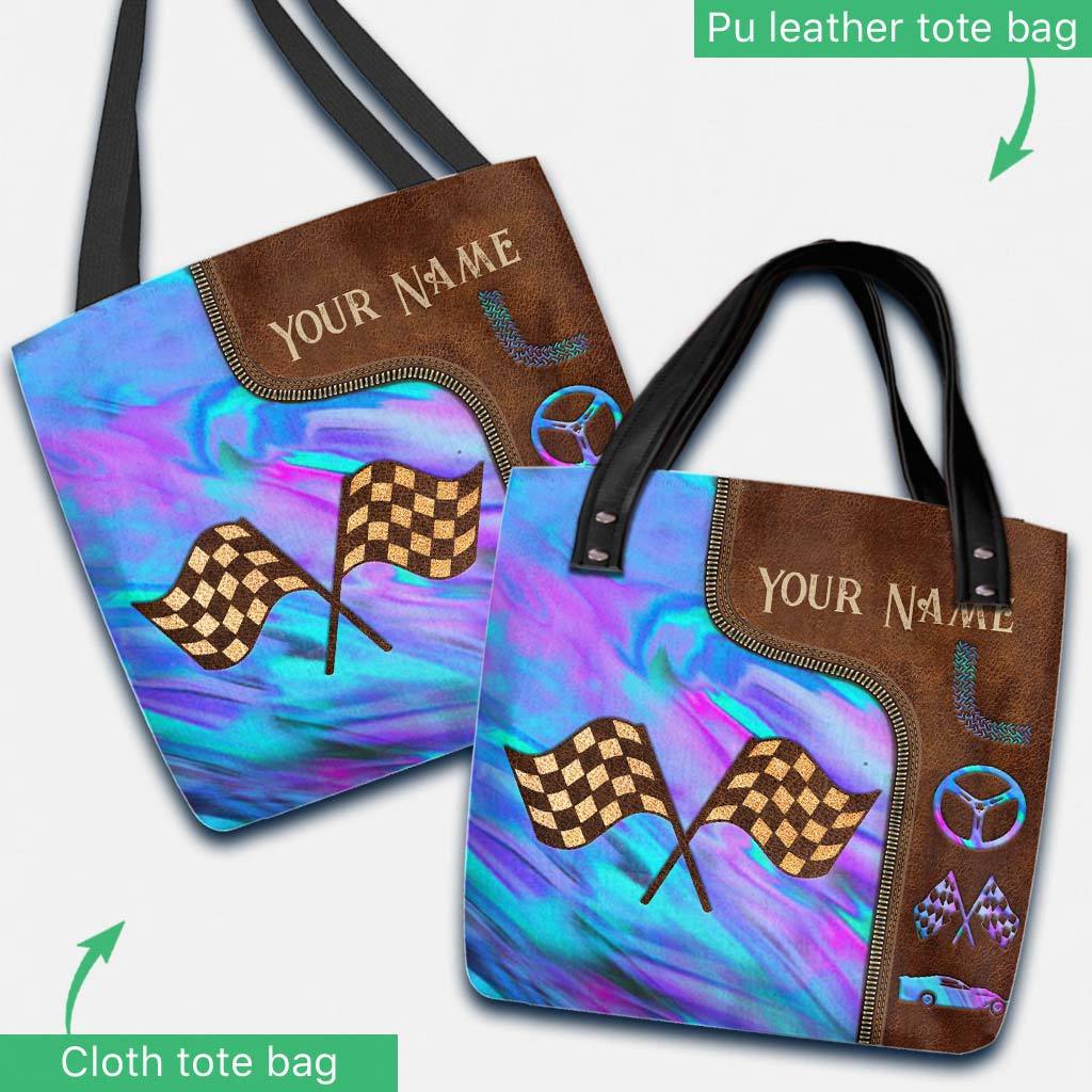 Love Racing Personalized  Tote Bag