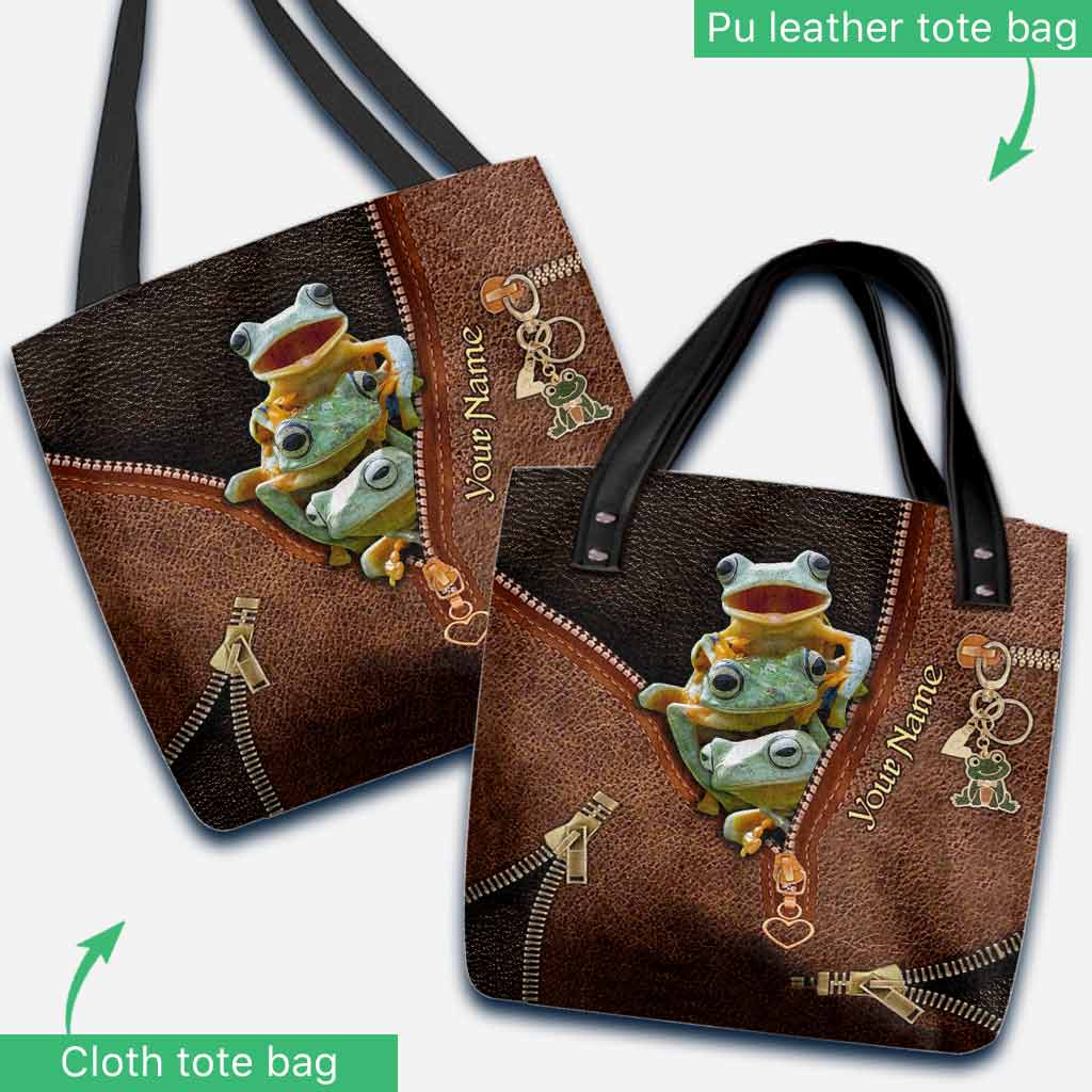 Love Frogs Personalized  Tote Bag