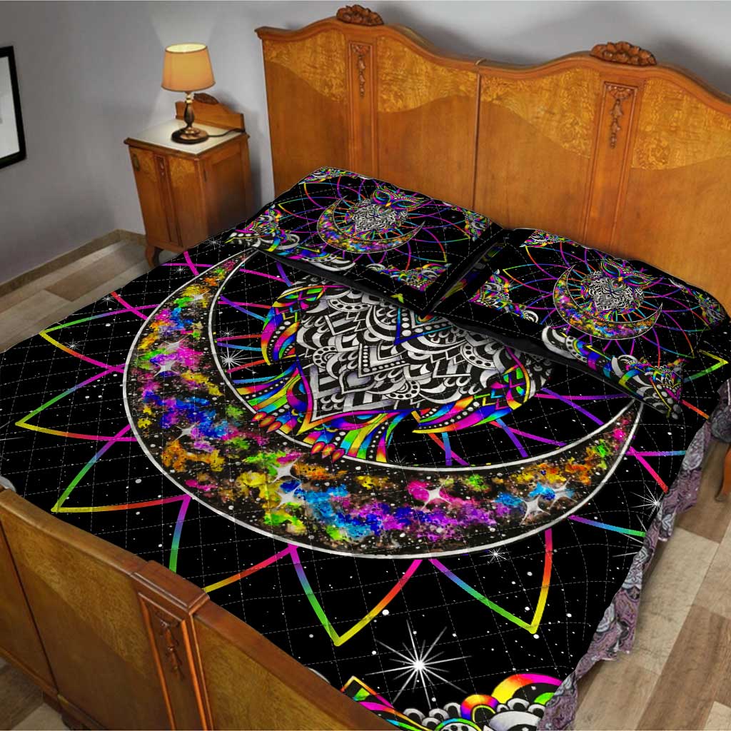 Galaxy - Owl Quilt Bed Set