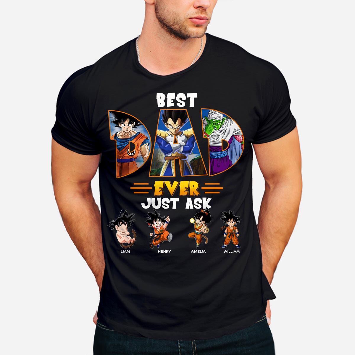 Best Dad Ever - Personalized Seven Balls T-shirt and Hoodie