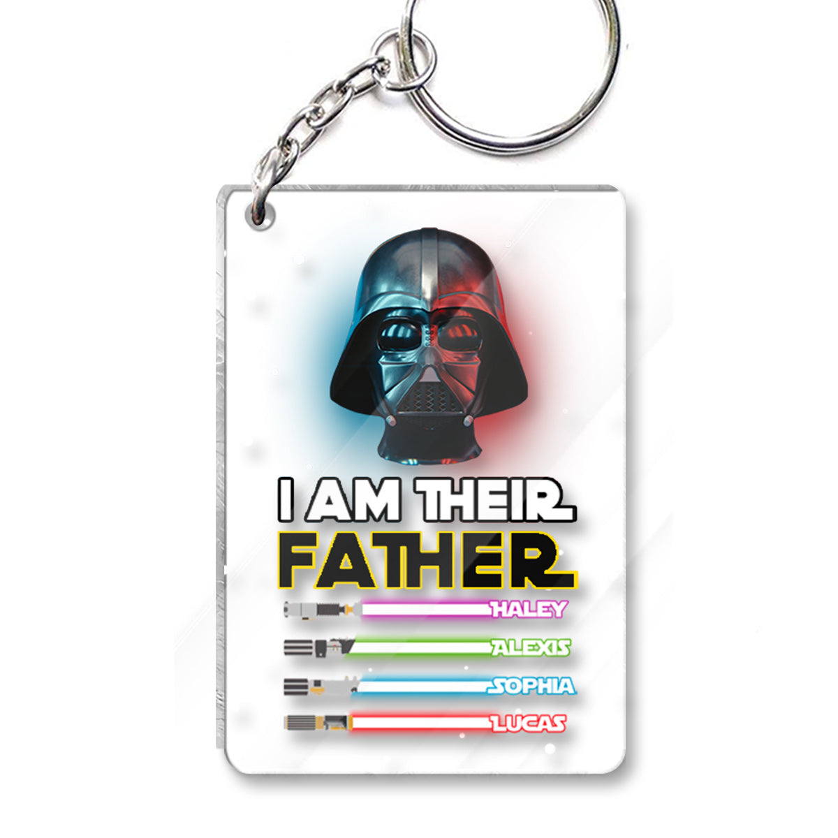 I Am Their Father - Personalized Father Transparent Keychain