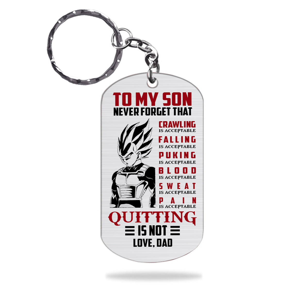 To My Son - Personalized Father Stainless Steel Keychain