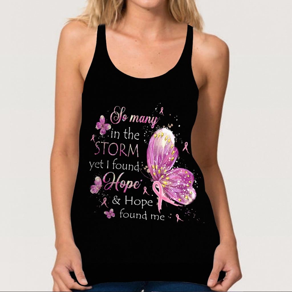 I Found Hope - Breast Cancer Awareness Cross Tank Top