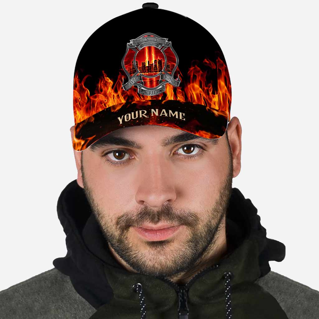 Never Forget - Firefighter Personalized Classic Cap With Printed Vent Holes