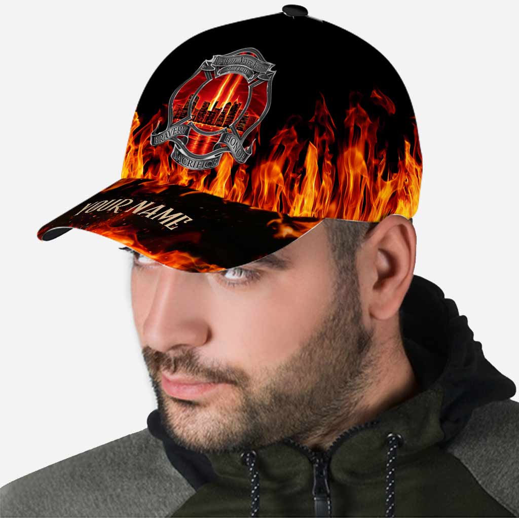 Never Forget - Firefighter Personalized Classic Cap With Printed Vent Holes