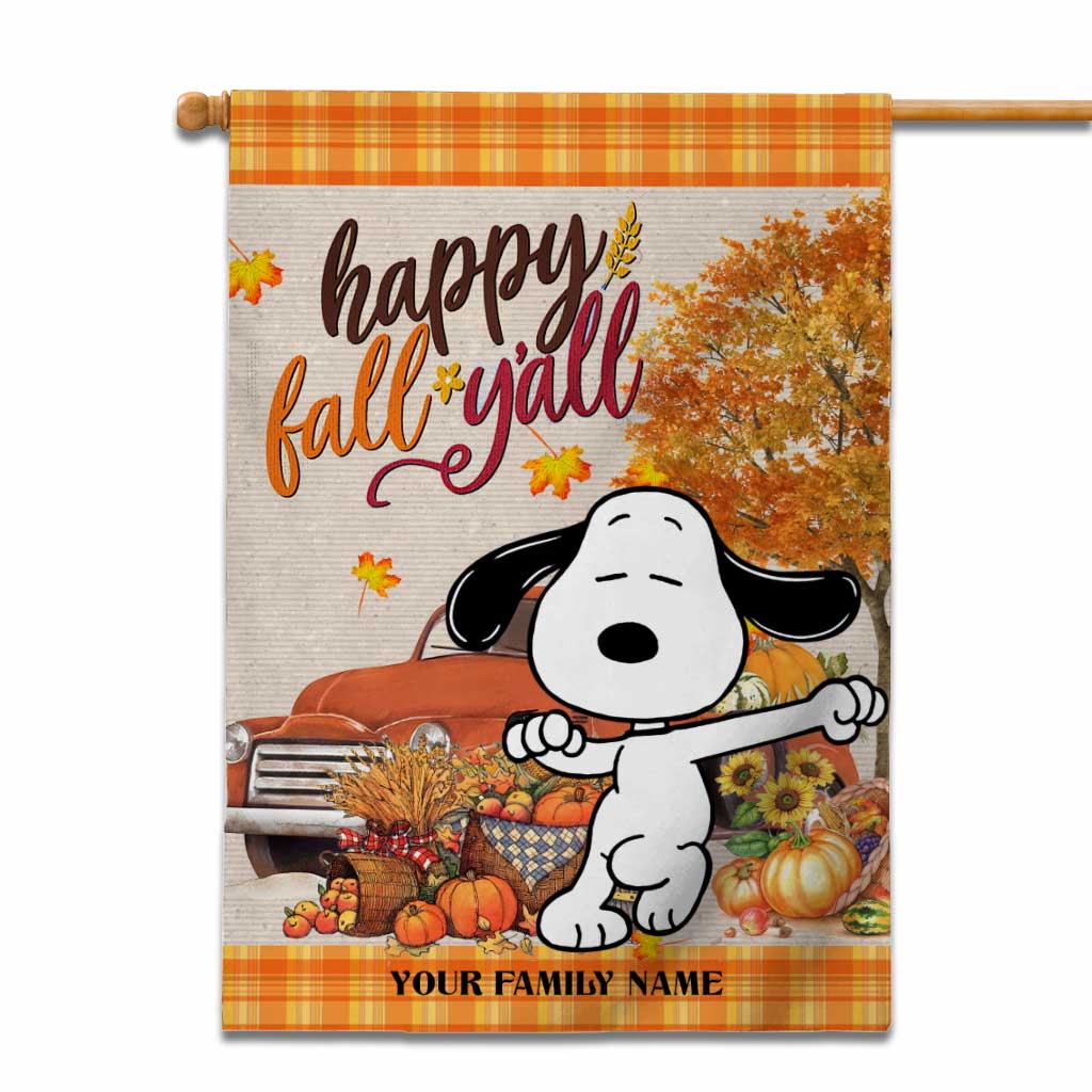 Happy Fall - Personalized Fall House Flag