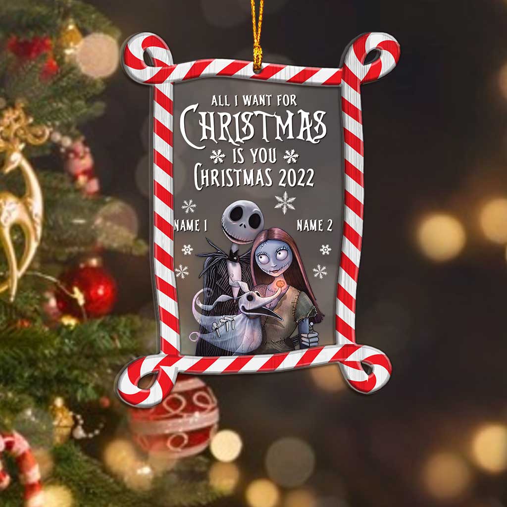 All I Want For Christmas Is You - Personalized Christmas Nightmare Layers Mix Ornament