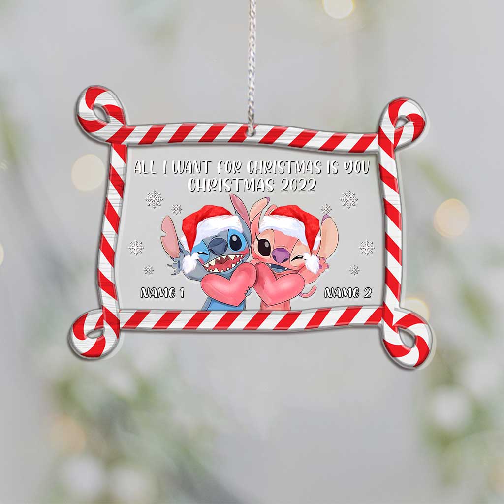 All I Want For Christmas Is You - Personalized Christmas Ohana Layers Mix Ornament