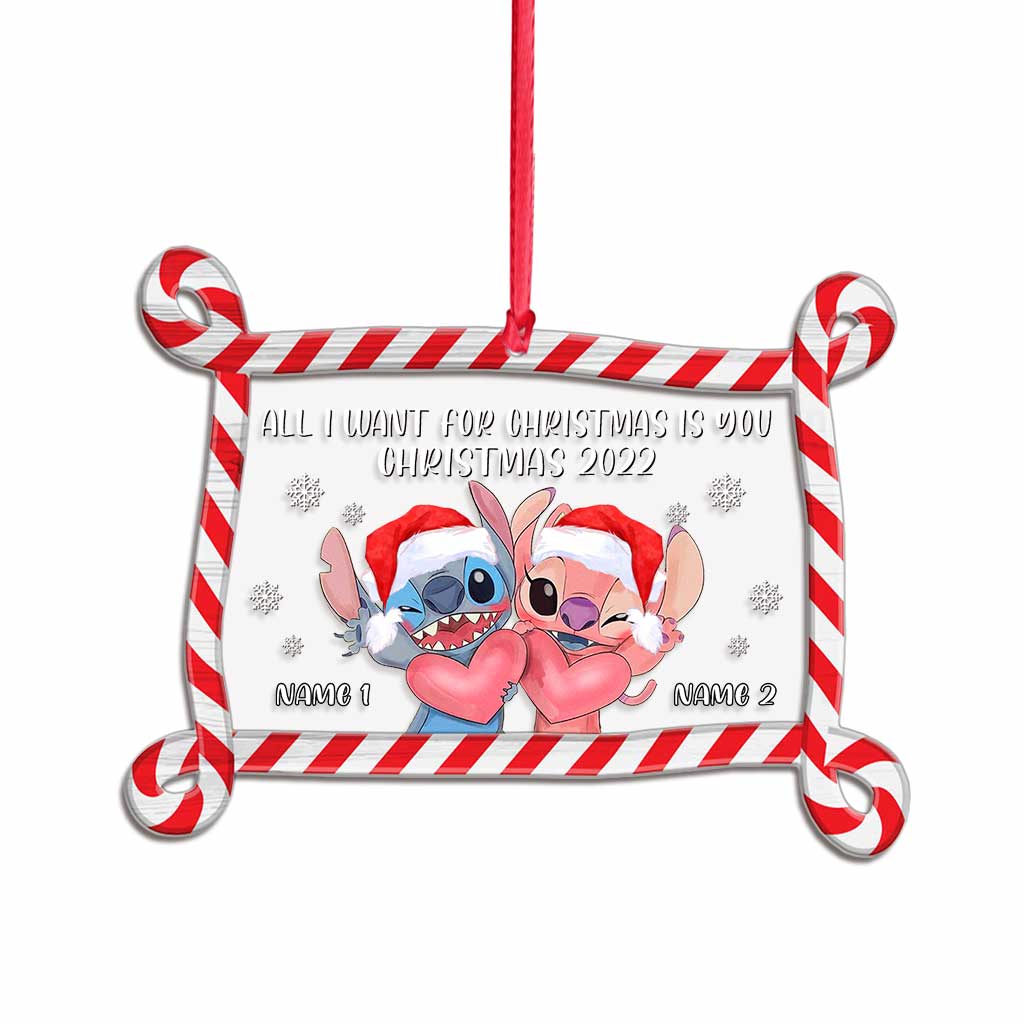 All I Want For Christmas Is You - Personalized Christmas Ohana Layers Mix Ornament