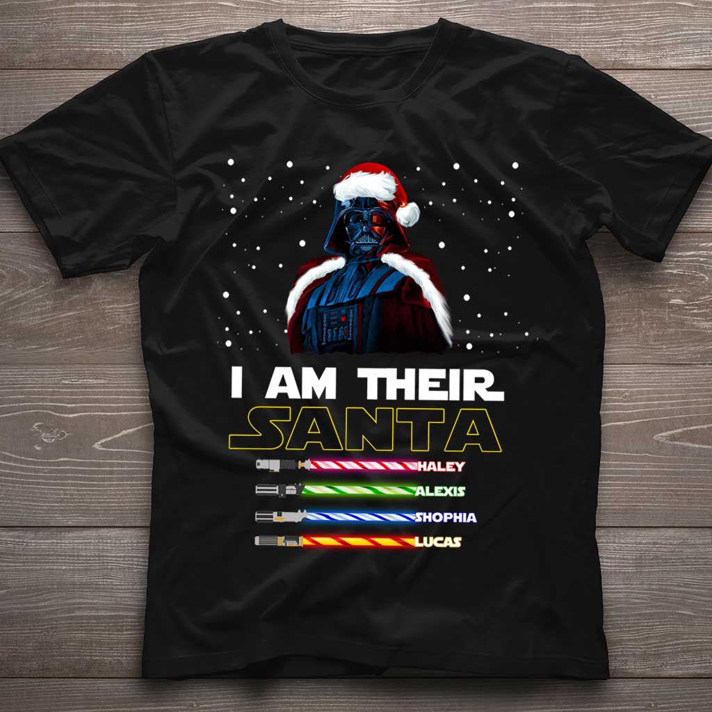 I Am Their Santa - Personalized Christmas Father T-shirt and Hoodie