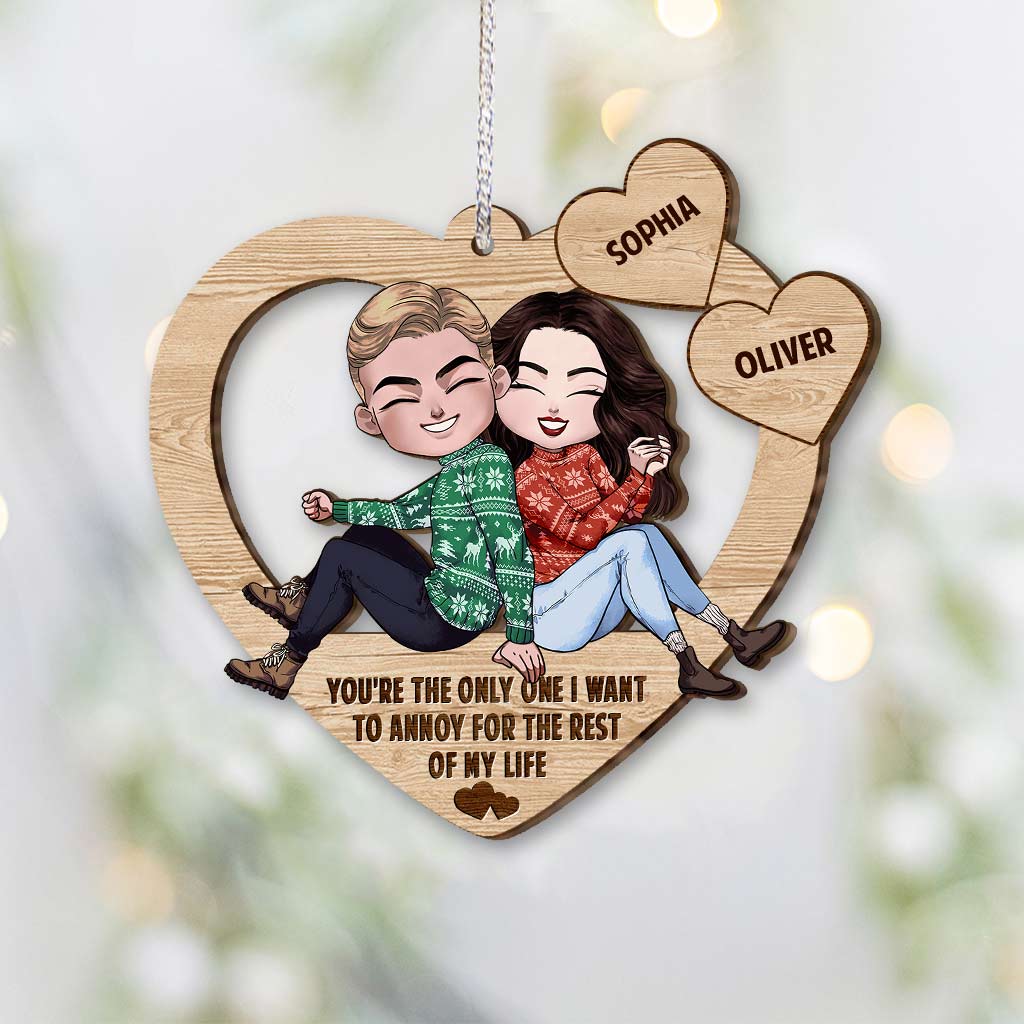 You're The Only One I Want To Annoy - Personalized Christmas Couple Ornament