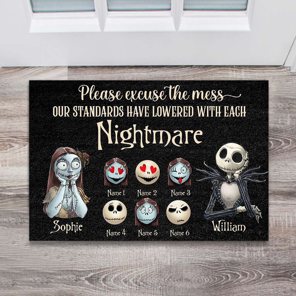 Please Excuse The Mess - Personalized Nightmare Doormat