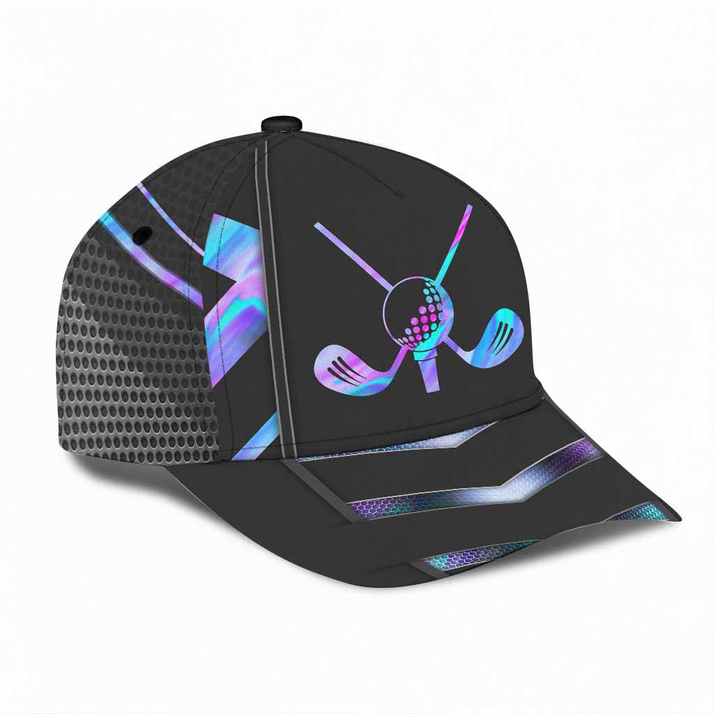 Golf Cap With Printed Vent Holes