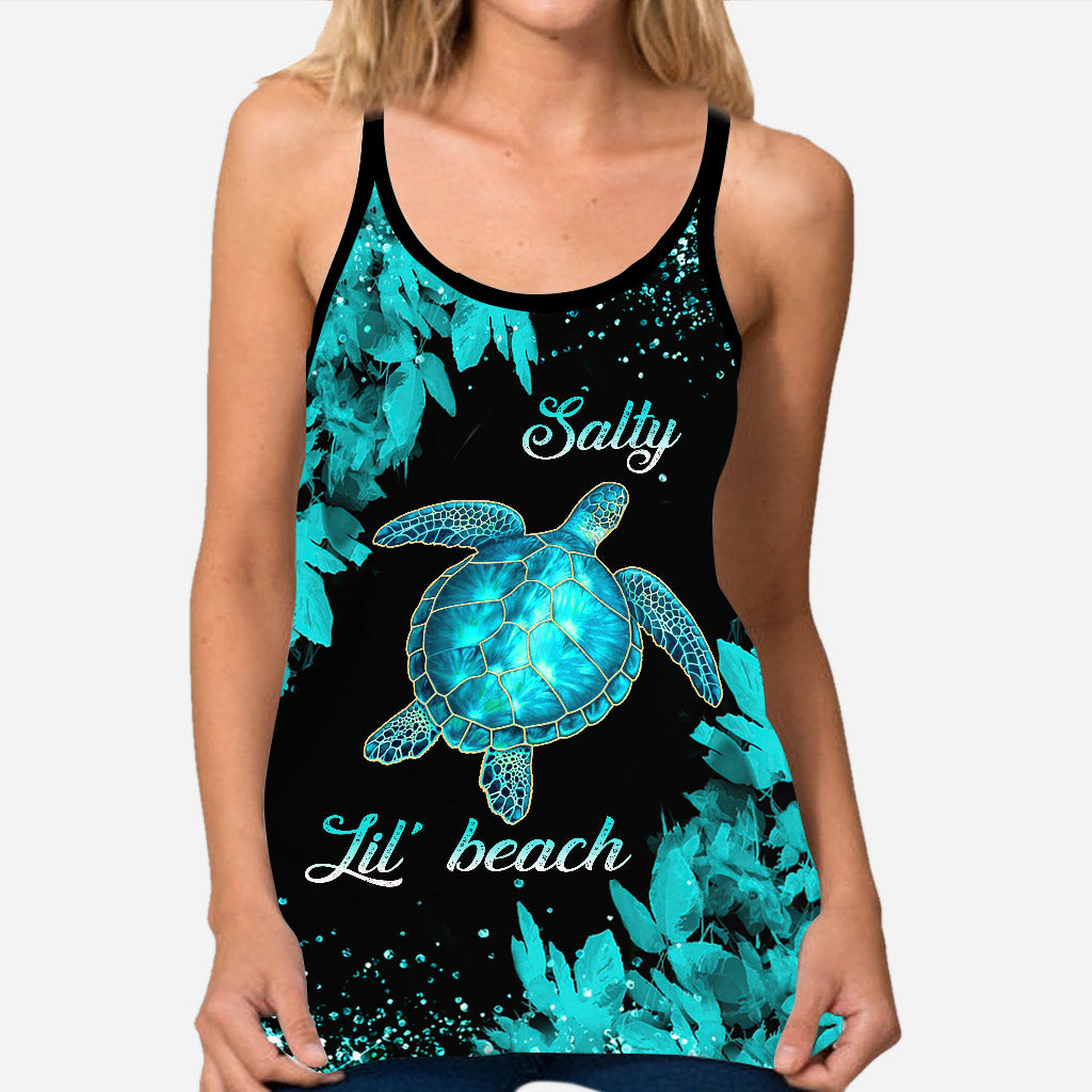 Salty Lil' Beach - Turtle Cross Tank Top and Leggings