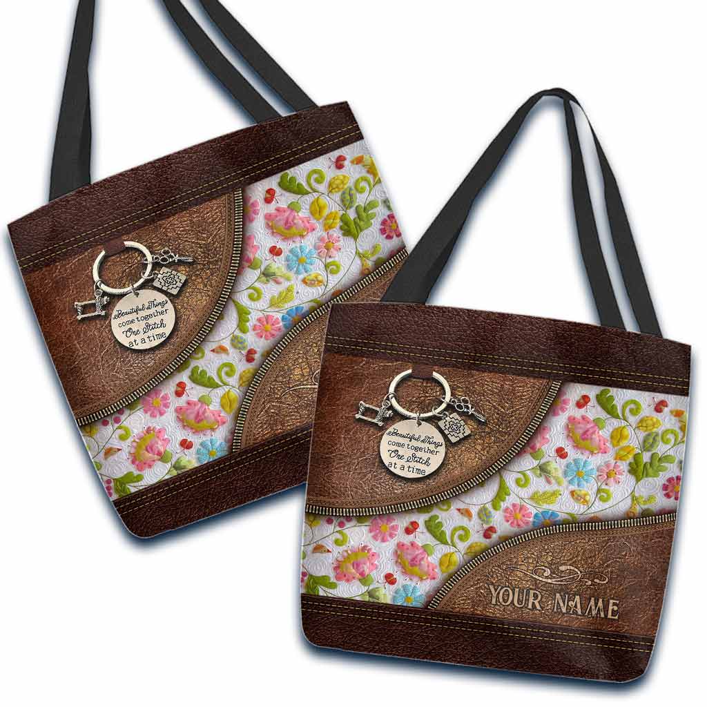 Quilting Personalized  Tote Bag