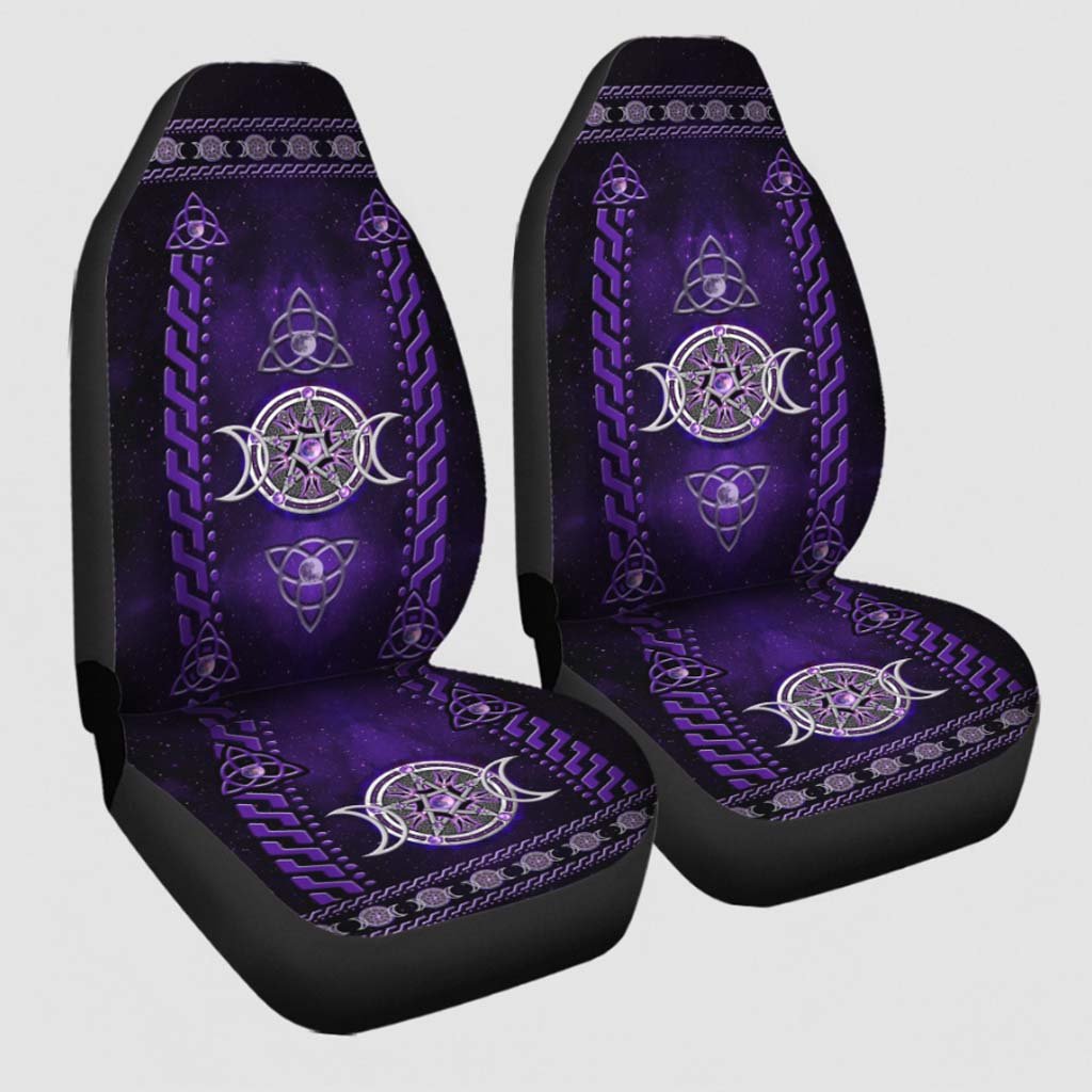 Salty Lil' Witch Purple Triple Moon Seat Covers