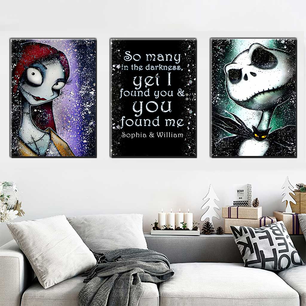 So Many In The Darkness - Personalized Couple Nightmare Poster & Canvas Set