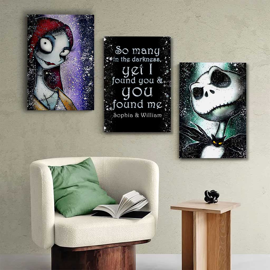 So Many In The Darkness - Personalized Couple Nightmare Poster & Canvas Set