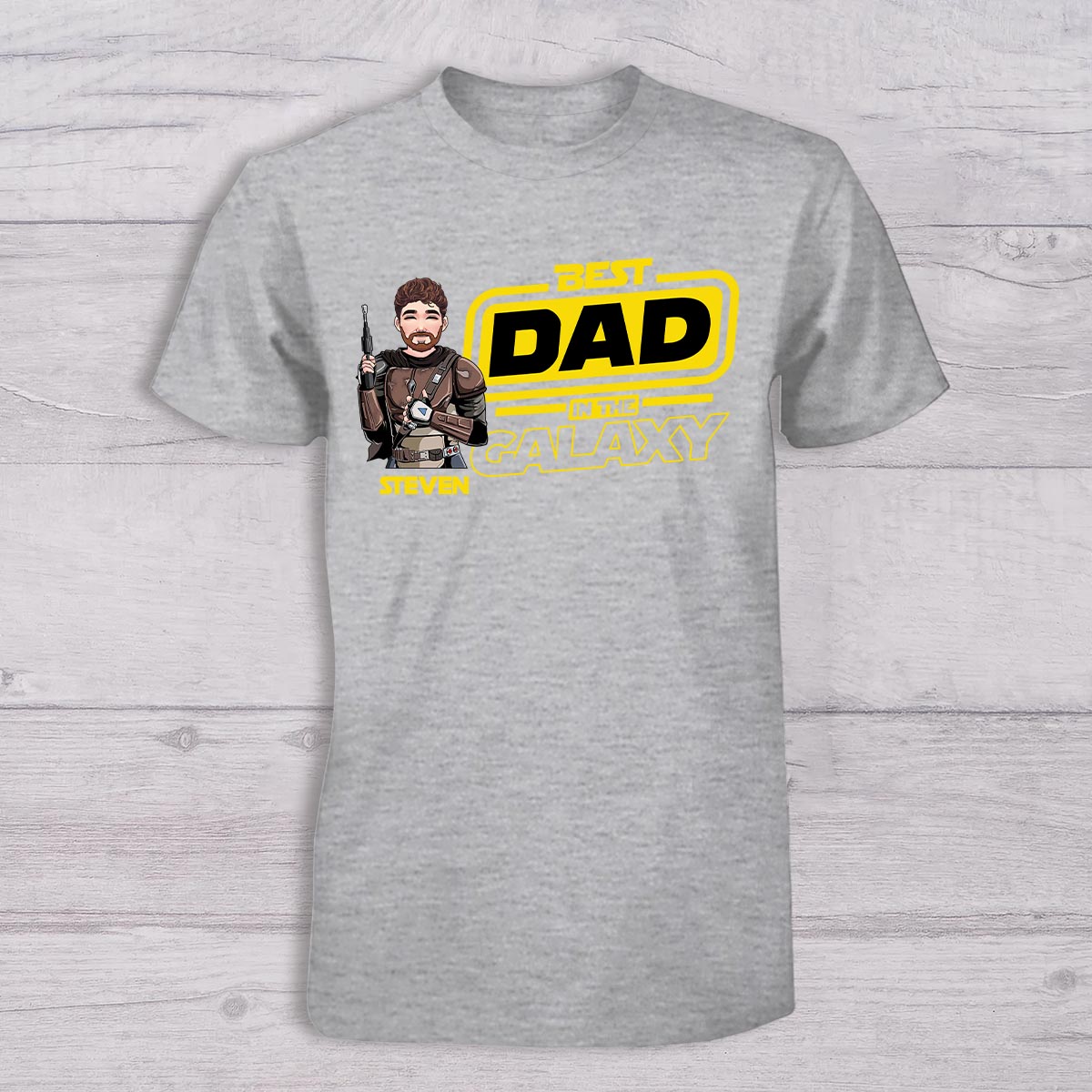 Best Dad In The Galaxy - Personalized Father T-shirt And Baby Onesie