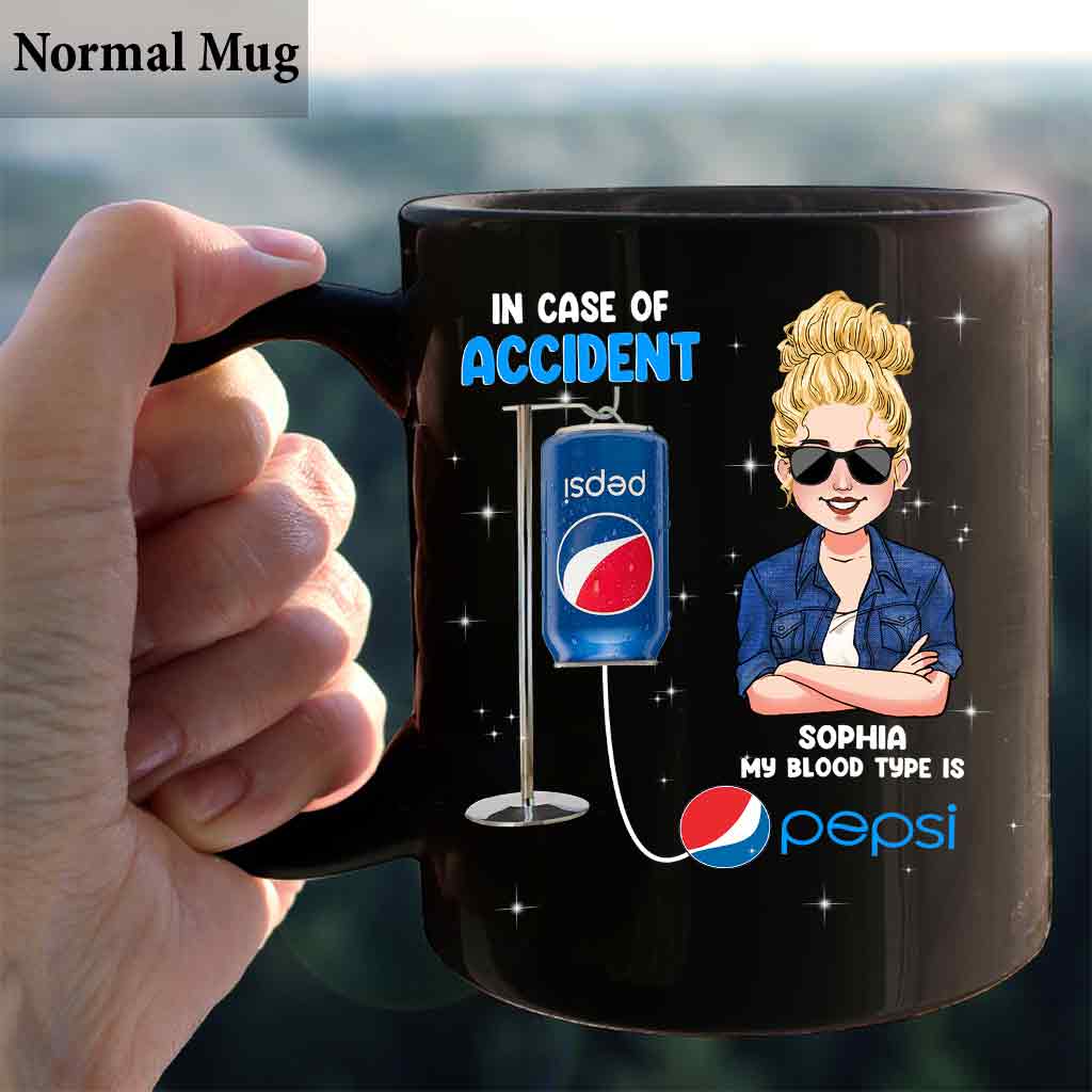 My Blood Type - Personalized Blue Soft Drink Mug