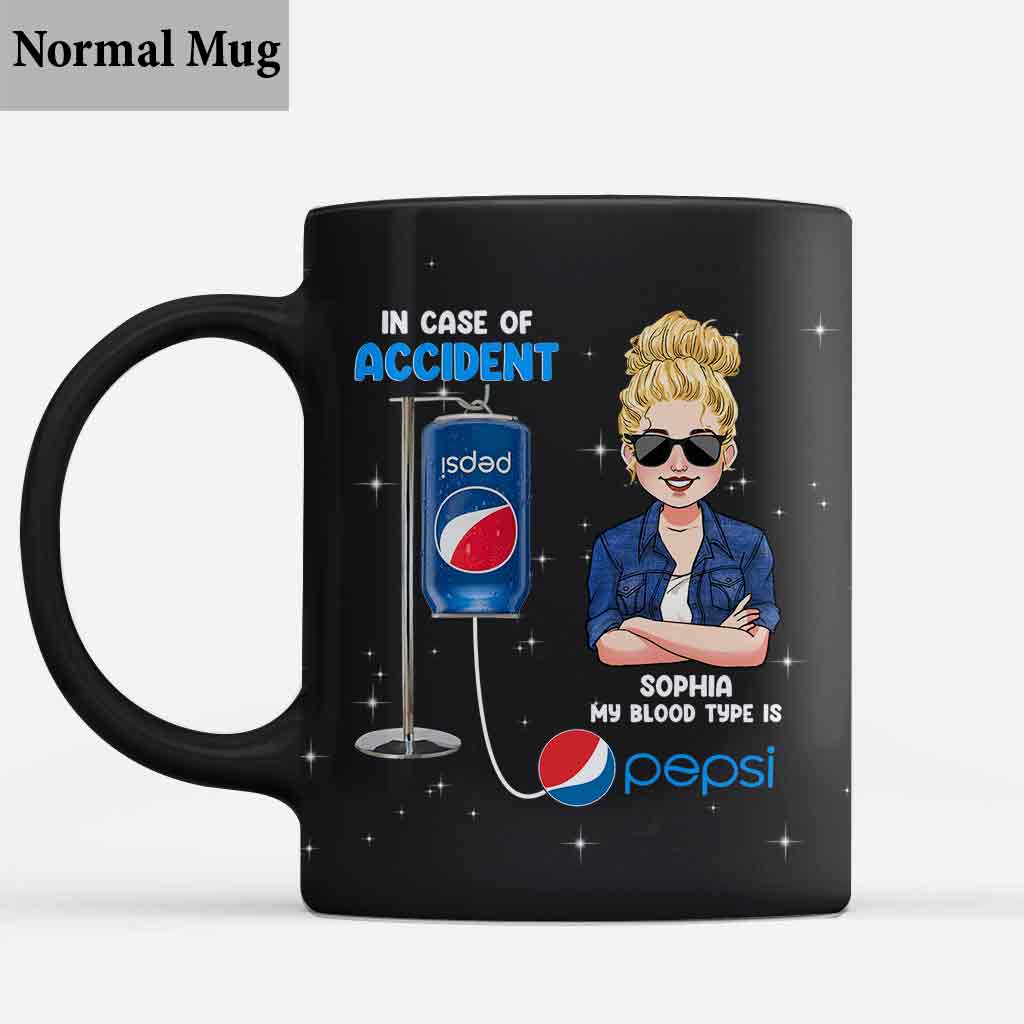 My Blood Type - Personalized Blue Soft Drink Mug