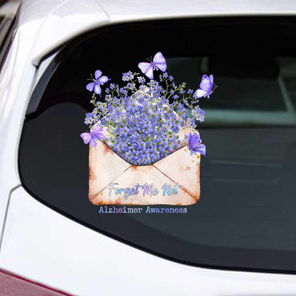 Forget Me Not - Alzheimer Awareness Decal Full