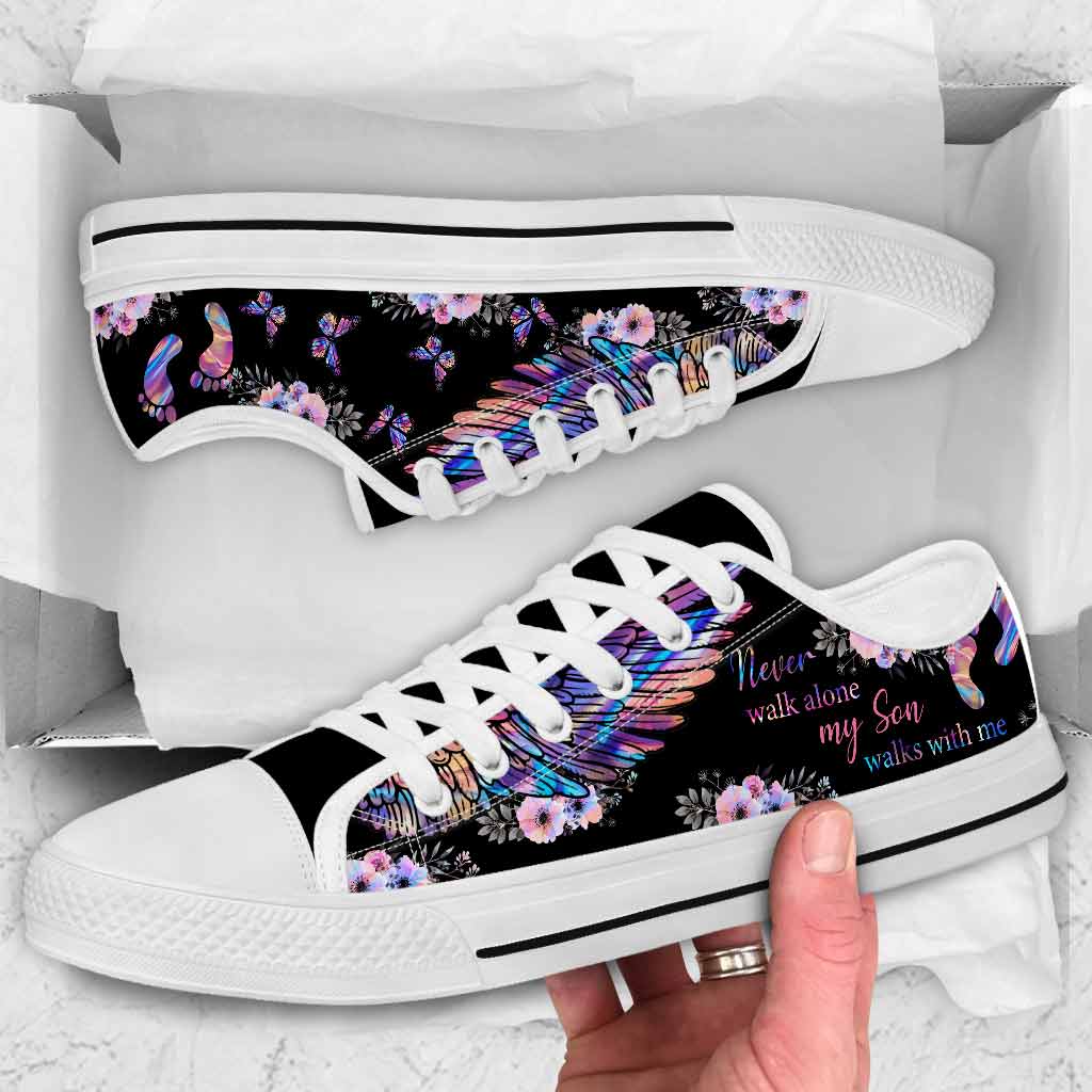 Never Walk Alone - Memorial Personalized Low Top Shoes