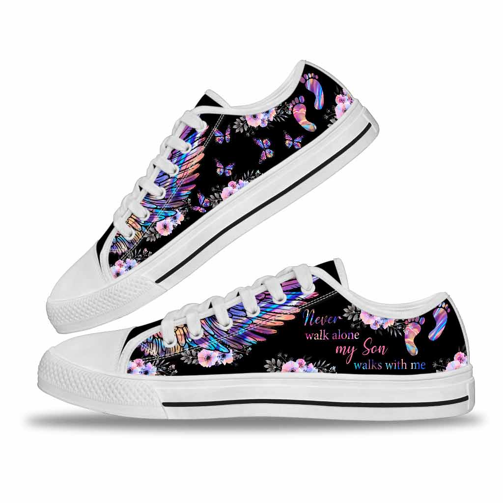 Never Walk Alone - Memorial Personalized Low Top Shoes