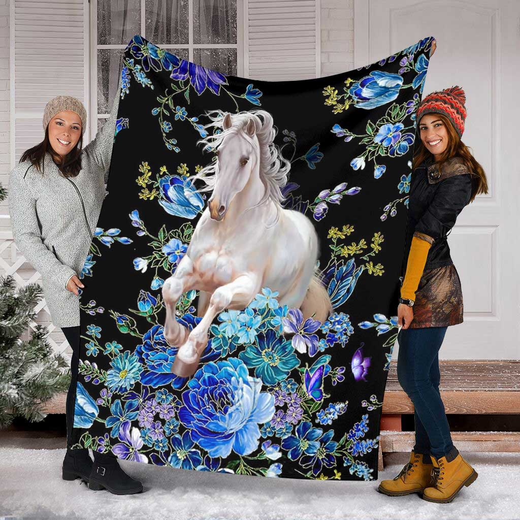 Blue And White - Horse Blanket